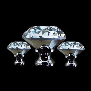 

10Pcs/Bag Diamond Crystal Knob Cupboard Drawer Pulls Kitchen Cabinet Door Handle 449C