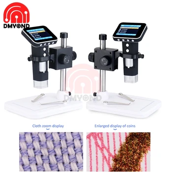 

500X 2.4 Inch 30W Pixel 16Bit DSP Digital Microscope HD LCD Display Electronic Video Microscope Repair Magnifier + Plastic Stand