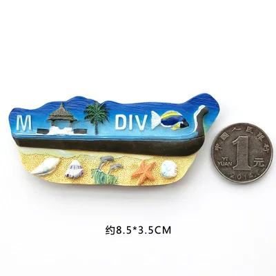 3D стерео мир туризма пейзаж сувенир холодильник магнит паста maldives морской пляж Магнитная фото паста - Цвет: model-5