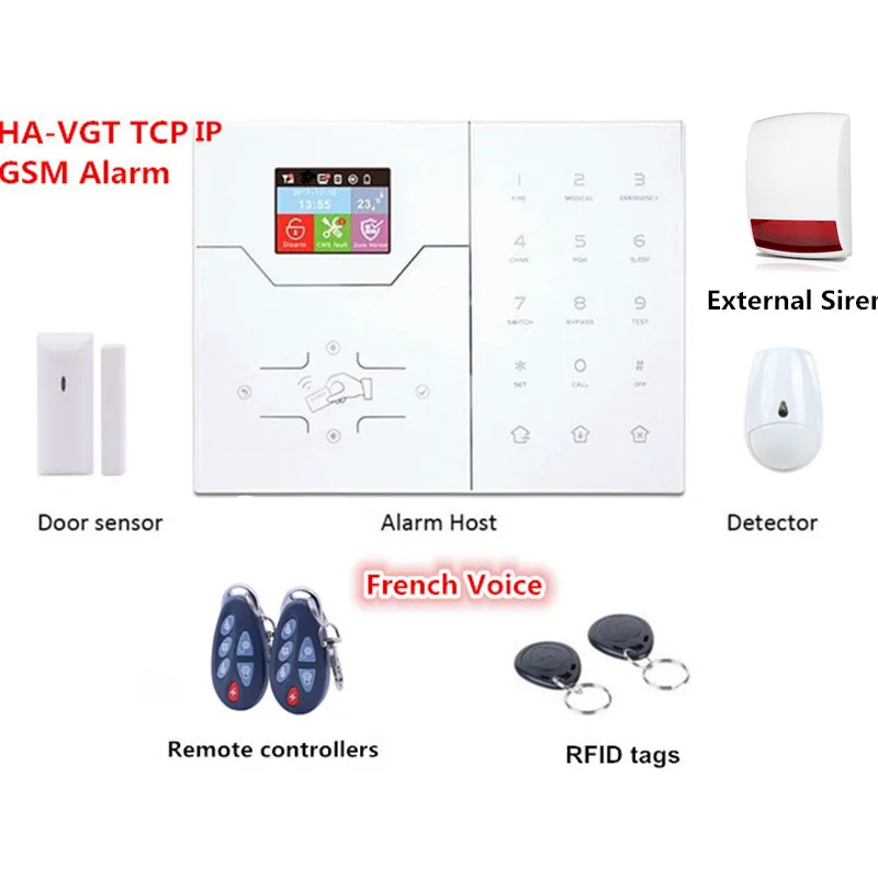 2019 Advanced TCP IP Alarm GSM Intruder Alarm Security Alarm Smart Home burglar Alarm System With External Strobe Siren