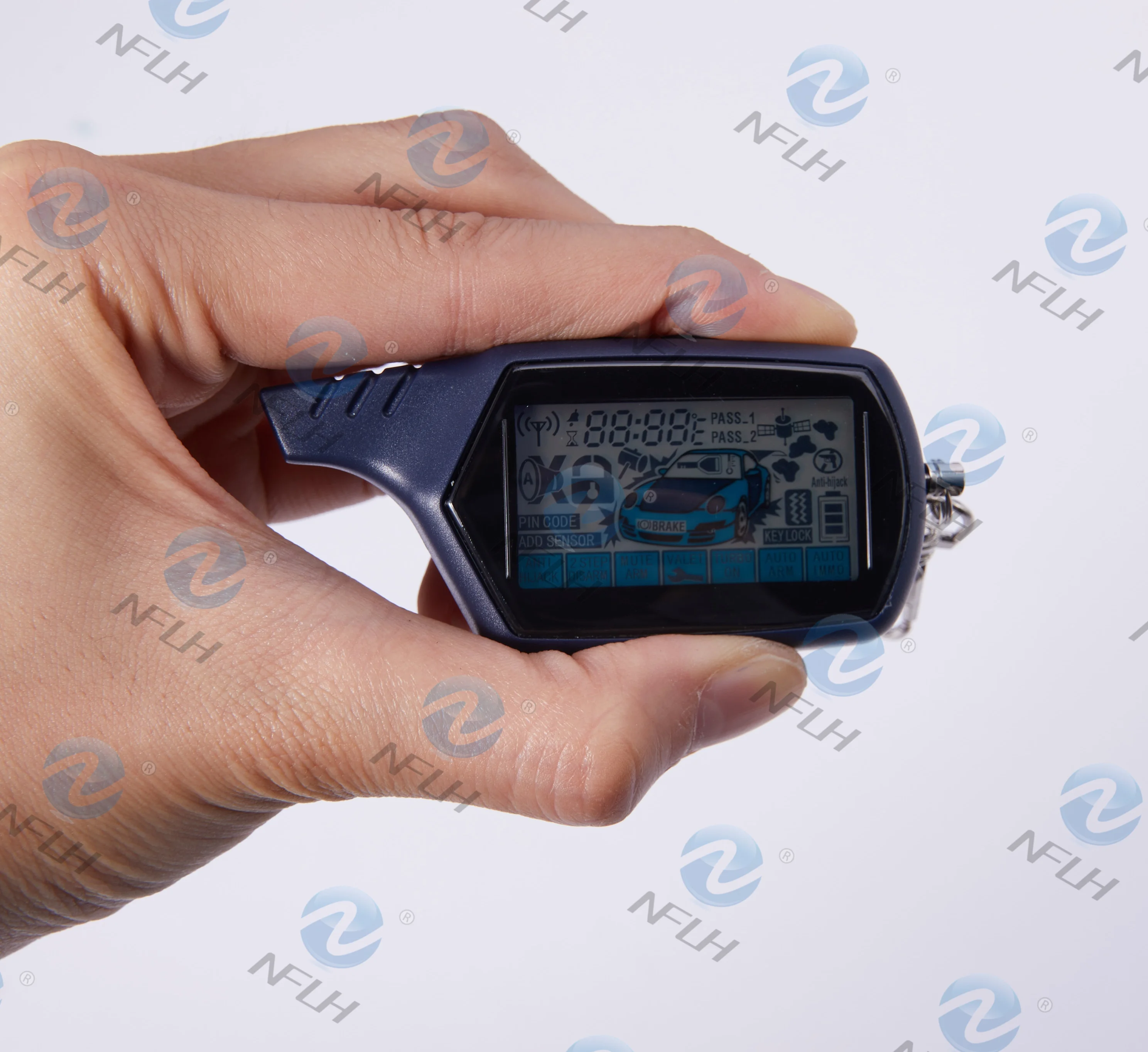 NFLH-Llavero B6 Compatible con Starline B6, Control remoto LCD para sistema de alarma para coche bidireccional