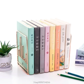 

1 Pair Creative Electrocardiogram Shape Bookends Book Support Stand Desk Organizer Storage Holder Home Office N04 20 Dropship