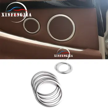 

For BMW 5 Series GT F07 2010-17 6x Stainless Door Speaker Audio Ring Cover Trim