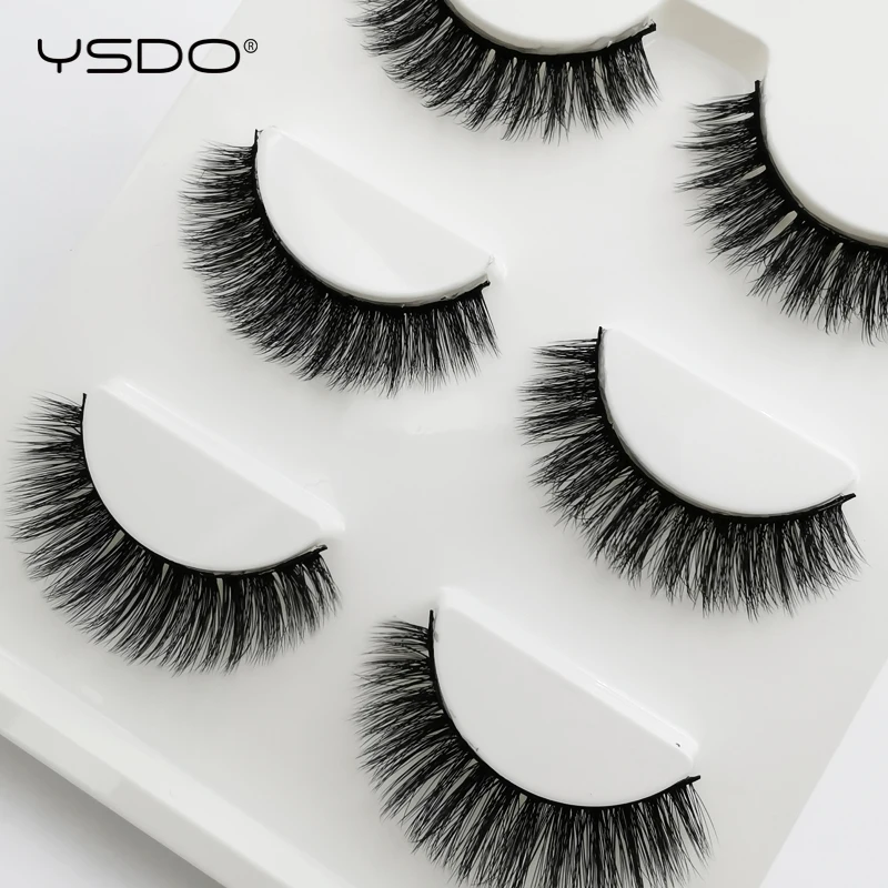 

YSDO 3 pairs 3d mink false eyelashes winged lashes fluffy eyelashes makeup fake eyelashes volume lash dramatic mink eyelashes