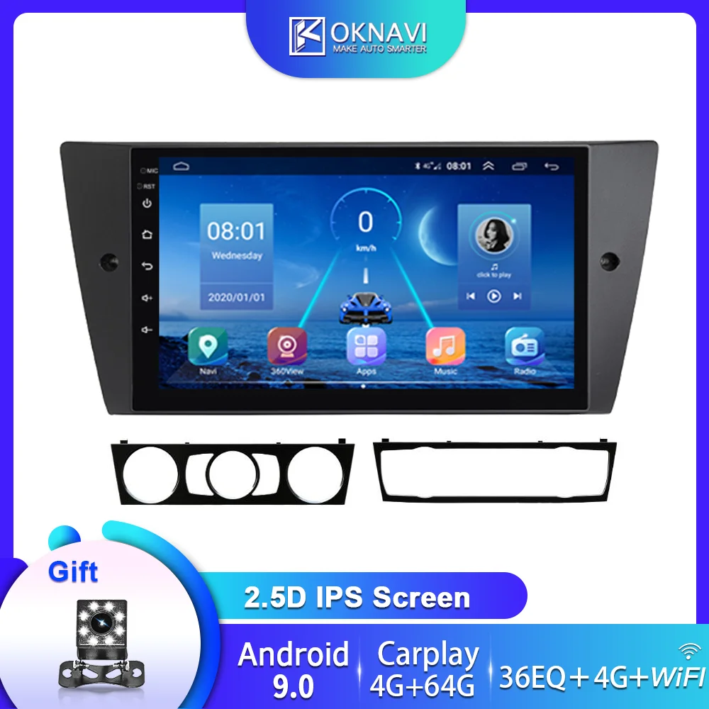 

For BMW E90 E91 E92 E93 3 Series Car Radio 2005-2012GPS Navigation Android 9.0 Multimedia Player 2din Carplay 360 Camera 4G WIFI