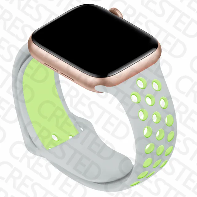 Silicone Strap For Apple Watch band 44mm 40mm iWatch 38mm 42mm Smartwatch watchband Bracelet Apple Watch 6 SE 5 4 3 Accessories Spruce-Vapor Green