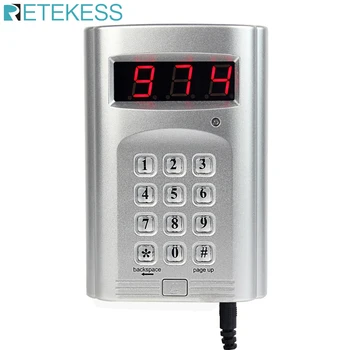 

Retekess Keyboard Transmitter Button 999 Channel For Wireless Calling System Restaurant Pager Cafe Clinic Church Queuing System