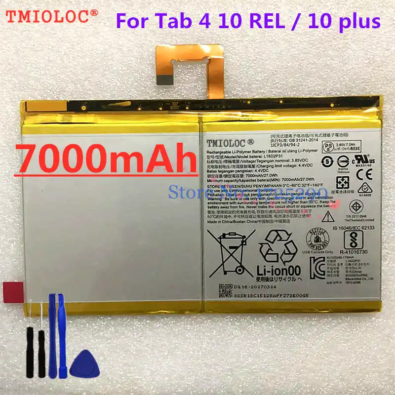 Original High Quality 3 85v 7000mah Battery For Lenovo L16d2p31 Tab4 Plus Tb X704f Tablet Mobile Phone Batteries Aliexpress