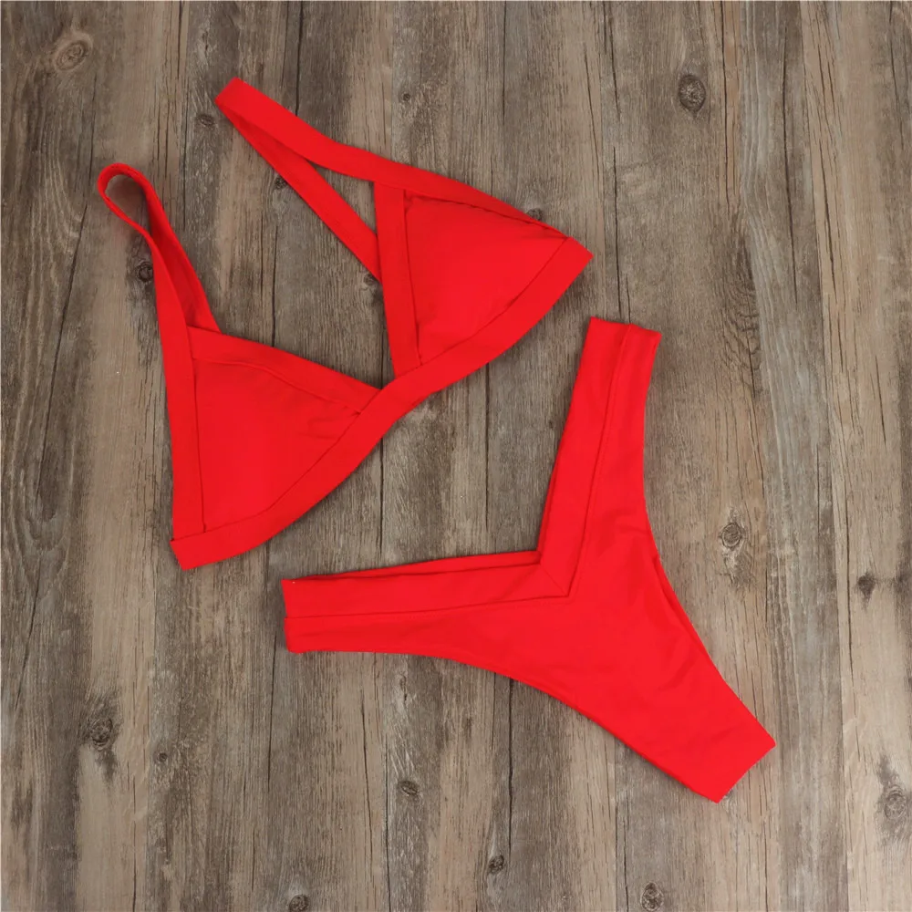 KANCOOLD Bikinis Solid Push-Up Padded Bikini 2020 Hot Sale Padded Bra High Waist Swimsuit Female Swimwear Swimsuit Beachwear 120