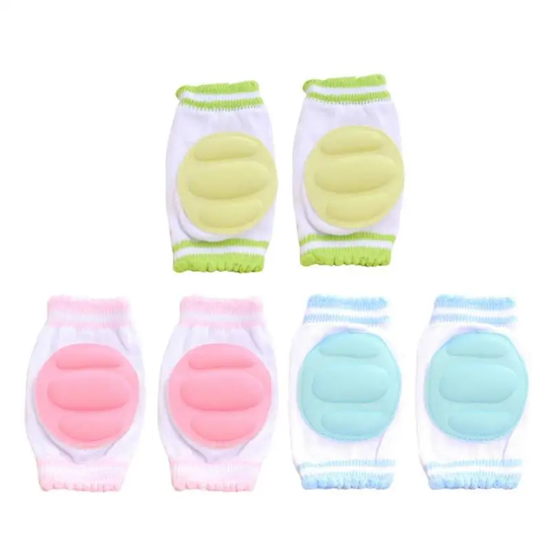 3 pair 1/3 Pairs Mesh Cotton Breathable Infant Sponge Kneepads Baby Crawl Warmer Protectors Baby Toddlers Kids Knee Support Protector - Цвет: 3 pair