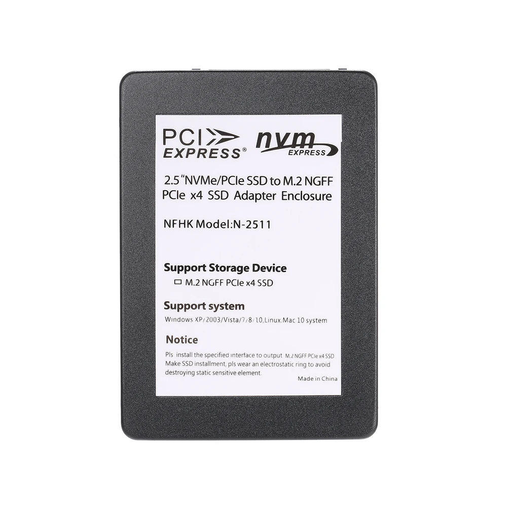 2.5in NVMe/PCI-E SSD to M.2 NGFF PCIe x4 SSD адаптер Корпус PCI Express SSD адаптер карта
