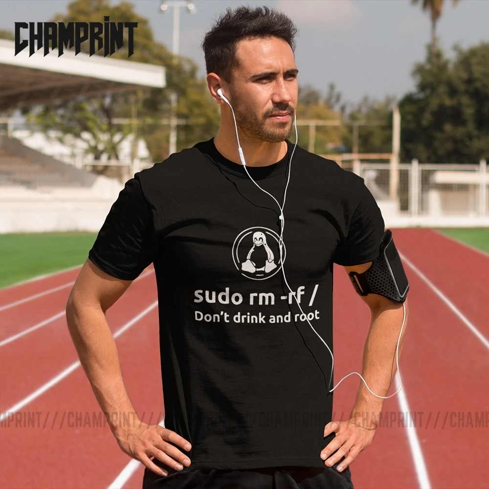 Программист Программирование кодирование кодер Мужская футболка Linux корень Sudo Fun Футболка короткий рукав Футболка хлопок Подарочная одежда