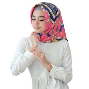 

Soft Silk Shawls 90X90 CM Fashion Styles Lady Square Scarves Printing Flowers 40 Colors Summer Head Neckerchief