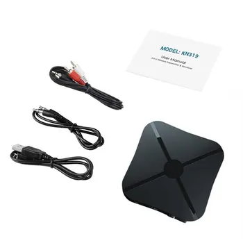 

Transmitter Receiver 2-In-1 Plastic Wireless 3.5Mm Aux Audio Adapter 4.2 Adapter Tv Projector Car Speaker 1 Set