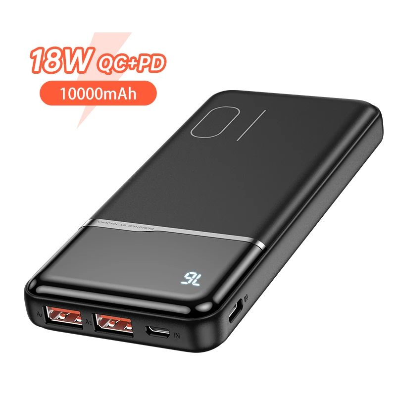 KUULAA 10000mAh Power Bank Portable Charger Power Bank 10000 mAh Fast Charging External Battery Phone Charger For Xiaomi IPhone usb c power bank Power Bank