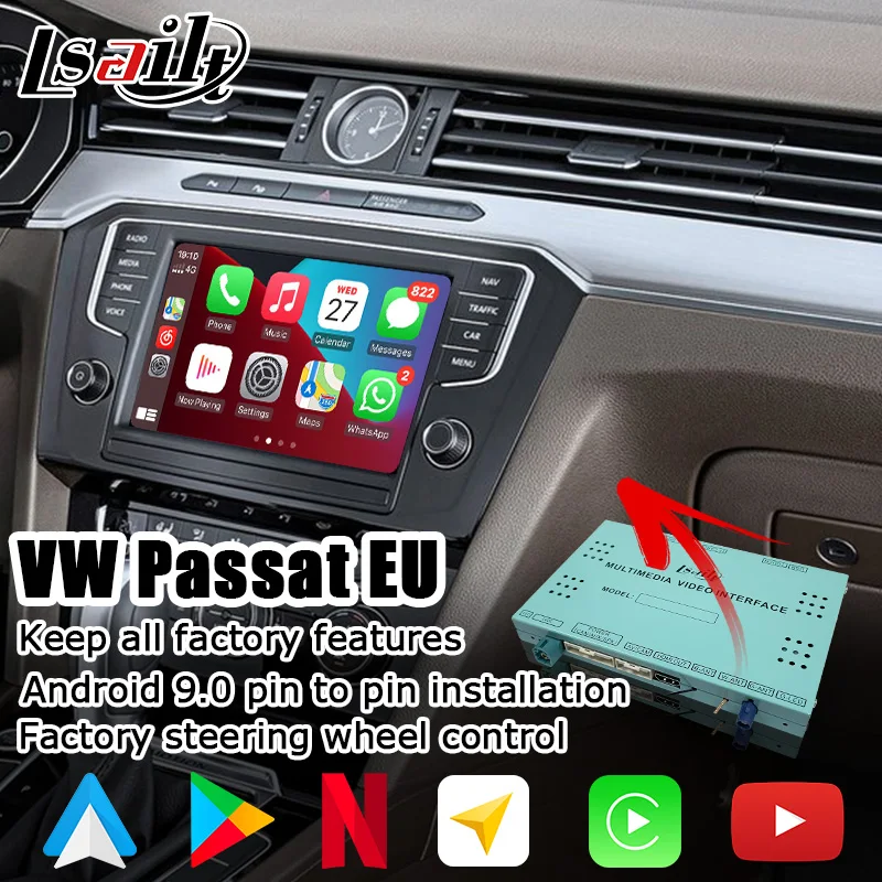 Android / carplay interface box for Volkswagen Passat Tiguan Golf 6.5 8 ...