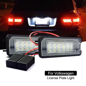 

License Plate Light MK5 MK6 MK7 Golf 5 6 7 car numer lamp Canbus LED For Volkswagen PASSAT CC PHAETON LUPO EOS Polo BEETLE Xenon