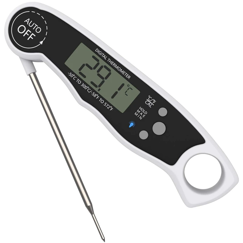 

Digital Instant Read Meat Thermometer with 4.6 Inch Folding Probe Calibration Function for Cooking Food Candy BBQ Grill Smoker U