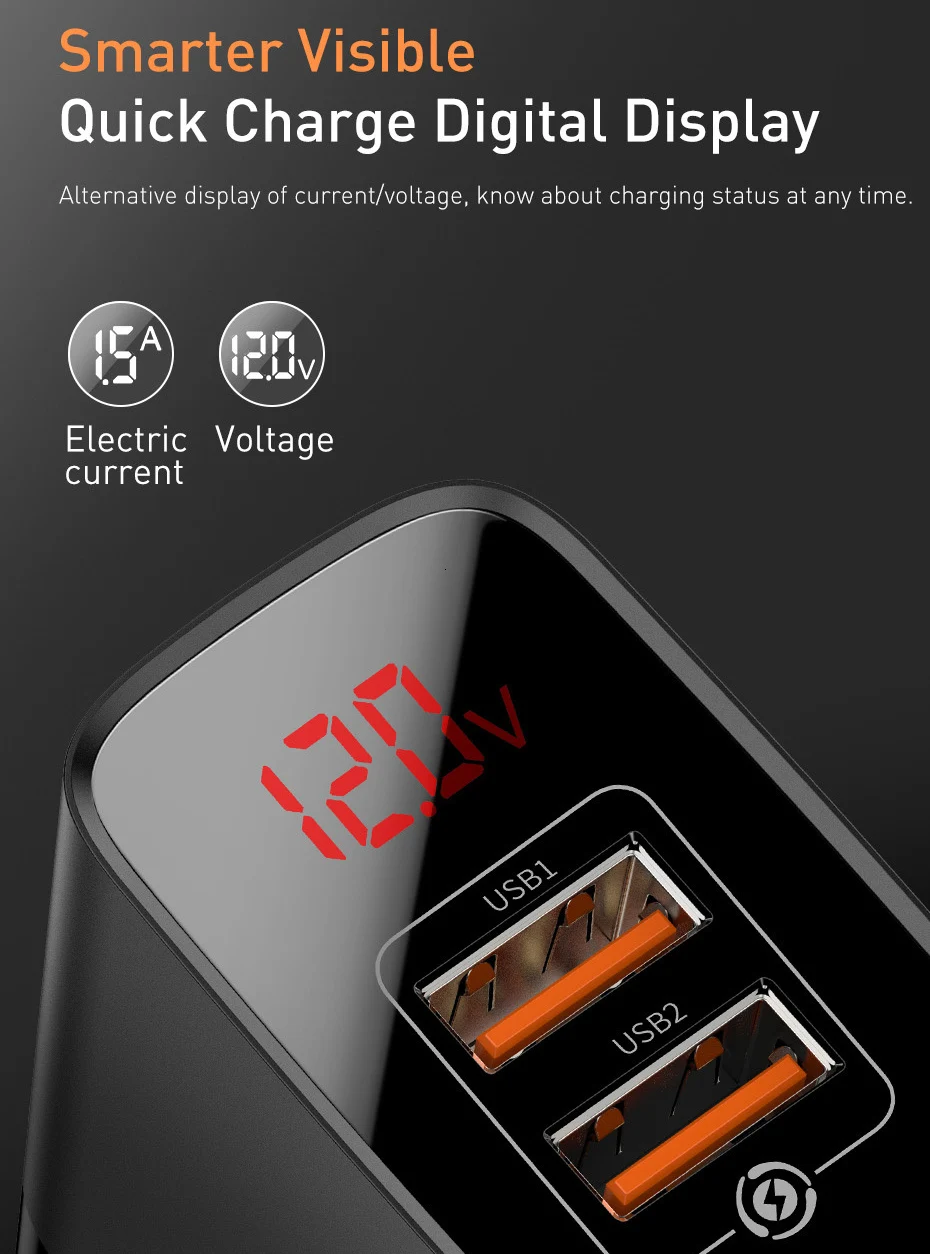 Baseus USB PD зарядное устройство для iPhone 11 Pro XR Xs Max 18 Вт Цифровой дисплей быстрое зарядное устройство Quick Charge 3,0 зарядное устройство для телефона Xiaomi K20