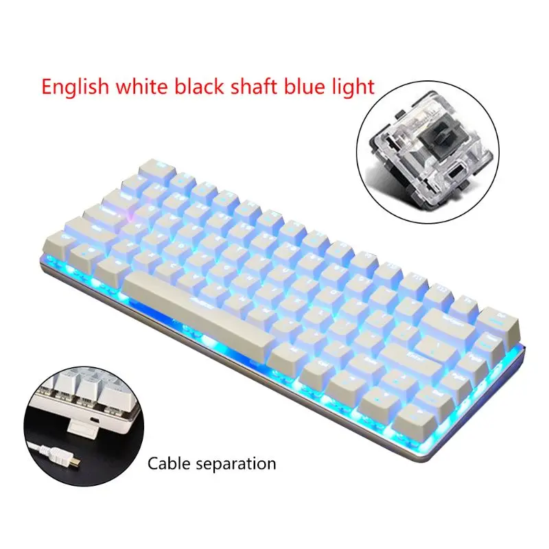 

Ajazz AK33 82 Keys Mechanical Keyboard Russian/English Layout Gaming Keyboard RGB Backlight Switch Wired Keypad