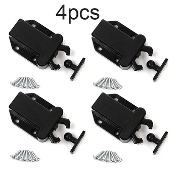 

4pcs Wardrobe Push To Open Catch Door Latch Touch Drawer Cupboard Hardware Kit 55*43mm Touch Latches Black/White/Gray