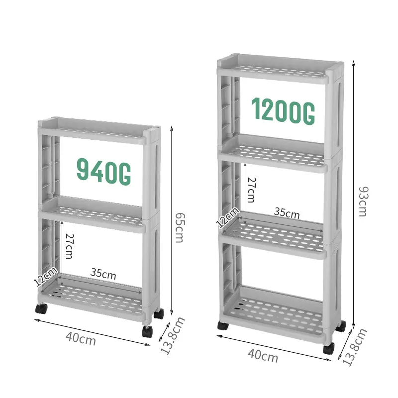 Кухня стеллаж для хранения холодильник боковой рамы 2/3/4 слоя съемный, колесных ванная комната стеллаж для хранения зазор рамы кронштейн стойка для слотов
