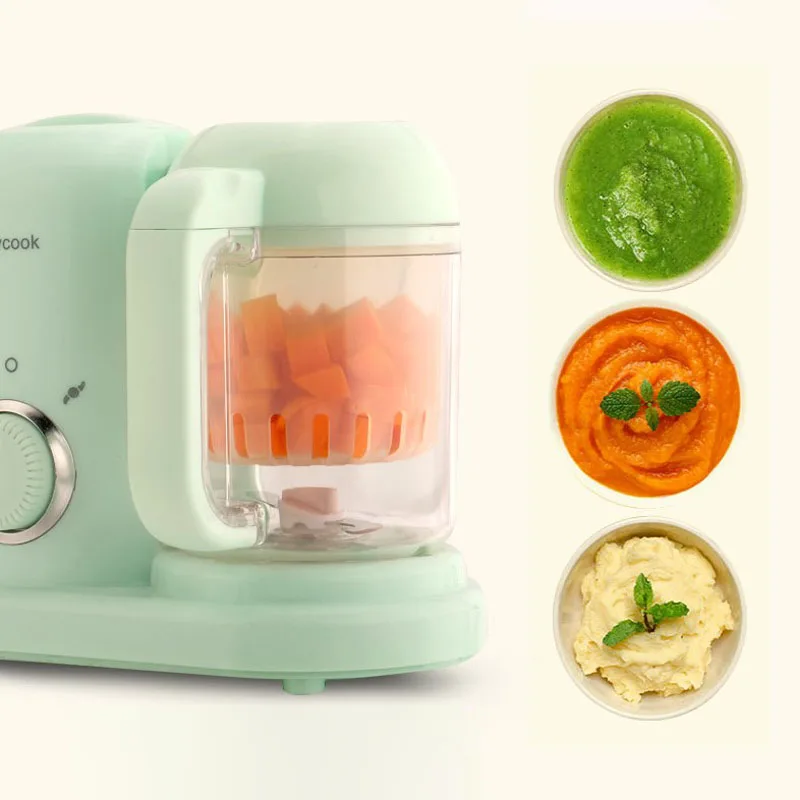 220V Baby Food Supplement Machine Multicooker Solid Food Cooking Machine Electric Blender Grinder Mixer Steaming and Cooking food blender