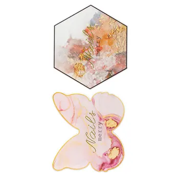 

2pcs Crystal Nail Art Palette Manicure Palette Nail Art Painting Holder Palette Nail Coloring Tool Resin Nail Color Board for Ho