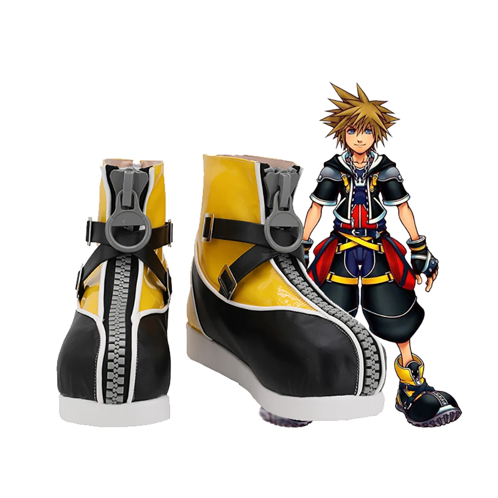 

Sora Shoes Cosplay Kingdom Hearts Sora Cosplay Boots Customized Leather Shoes for Unisex