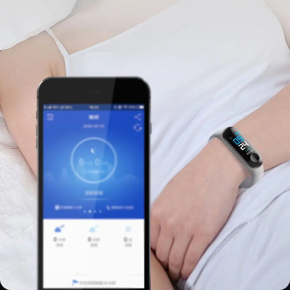 M3X Plus Touch Screen Smart Bracelet Heart Rate Monitor Smart Sport Bracelet IP68 Waterproof Watch Health Monitoring Wristband