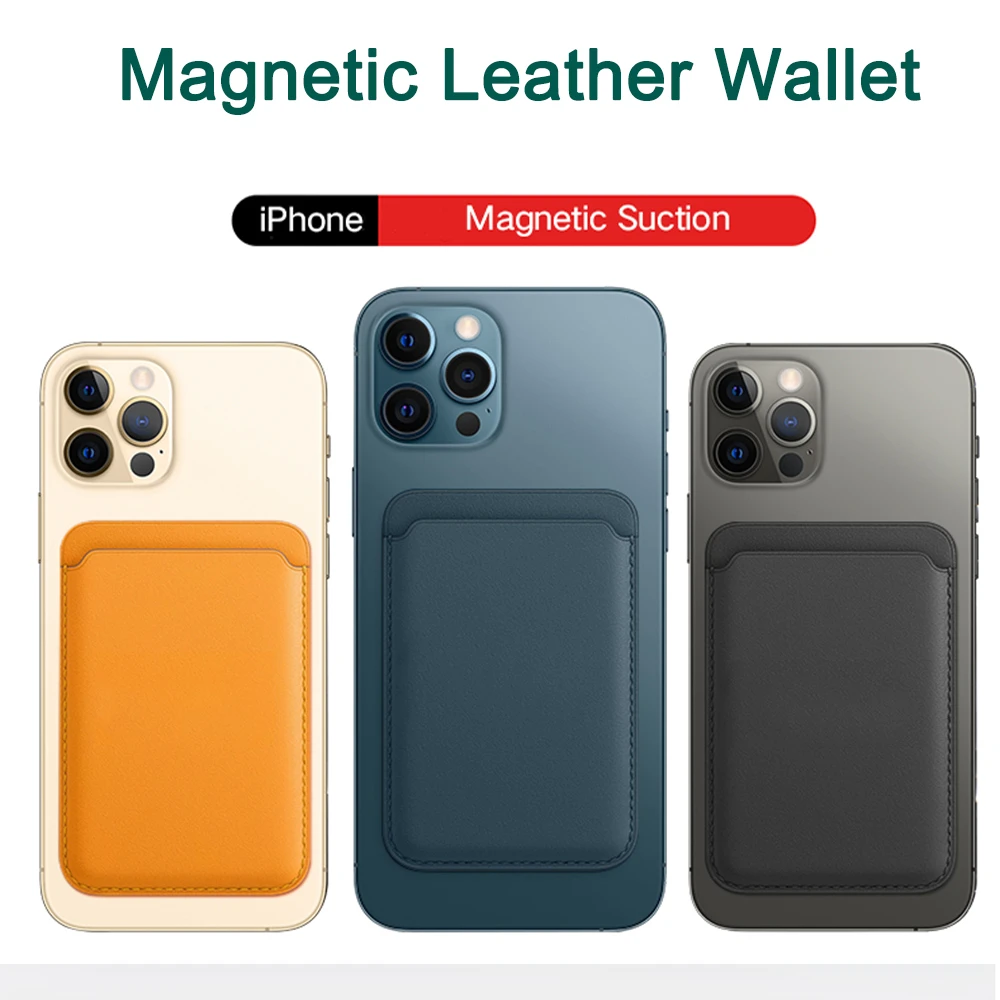 Luxury Magsafe Leather Wallet For Apple Iphone 12 Pro Max Mini Official Magnetic Credit Card Holder For Iphone 12 Back Clip Bag Wallet Cases Aliexpress