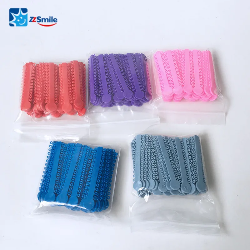 

O Type Dental Orthodontic Elastic Ligature Ties with Differert Colors