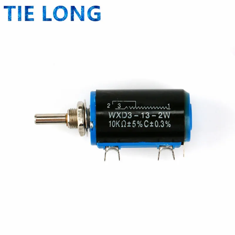 WXD3-13-2W Wirewound Potentiometer Resistance 100R 470R 1K 4.7K 10K 22K 47K 100K&Omega; Ohm Linear Rotary Potentiometer with Knob linear potentiometer rotary potentiometer