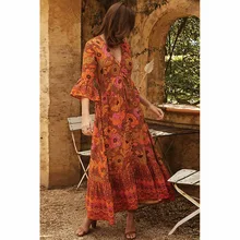 Осенняя одежда, стиль, женское шифоновое платье большого размера, женское платье с v-образным вырезом, рукав три четверти, талия спереди, есть R