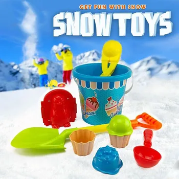 

Snowball Fight Toy Set Snowball Clip Bucket Shovel Snow Mold Toy Suit for Winter S7JN