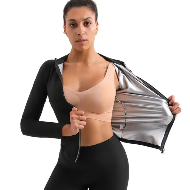 Women Sauna Shirt Gym Hot Sweat Suit Weight Loss Sauna Tops Vest Fitness Slimming Body Shaper Training Vest Workout