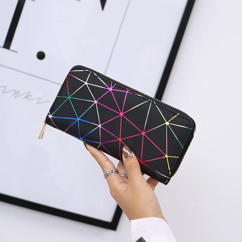 

Laser Wallet Women's Long 2019 New Style Korean-style Cool Students Multi-functional Versatile Glorious Zipper Wallet
