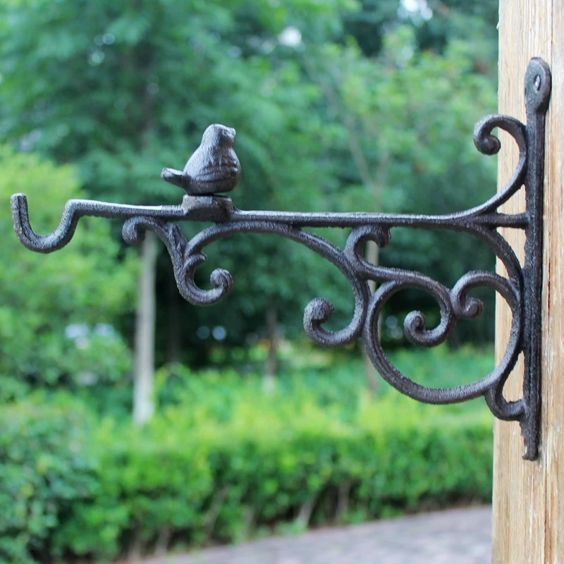 Rustic Decorative Cast Iron Wall Hooks for Hanging Lanterns Hummingbird  Feeders Wind Chimes Planters Macrame Plant Hangers