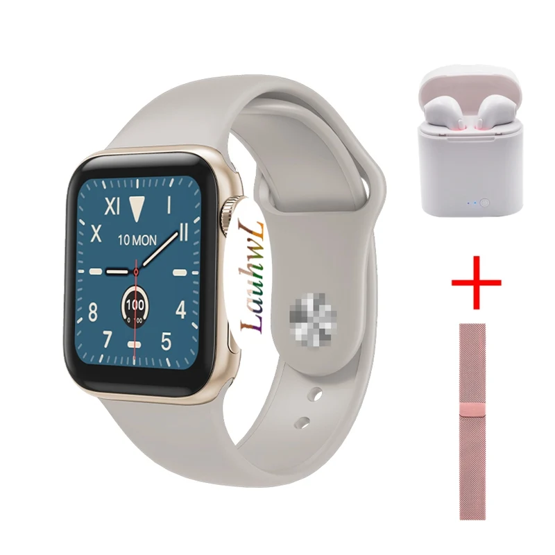 W58 W68 модные часы, умные часы для мужчин и женщин, фитнес-трекер, напоминание о звонках, сердечный ритм для apple Iphone, Android Phone, PK Iwo 12 11 - Цвет: Gold  with S H