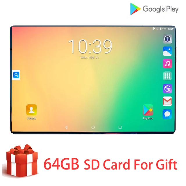 $US $80.80  2020 New T10 Pro Mobile Phone Android 9.0 Tablet 10 inch MTK Octa Core 6GB RAM 128GB ROM 8MP Dual C