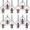KFT 2ML Glass Bottle Natural Crystal Quartz Roll On Perfume Bottle Pendant Necklace Quartz Crystal Essential Oil Roller Bottle 1