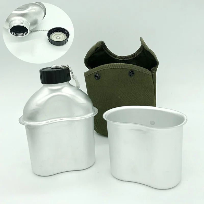 

Military Multifunctional Kettle With Lunch Box Tactical Combat Outdoor Sports Bottle 0.9L Portable Practical Aluminum Lunch Box