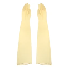 75 см длинные утолщенные латексные резиновые рабочие перчатки безопасности Accs Антикоррозийные желтые