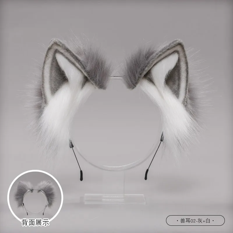 anime cosplay Lolita Furry Plush Foldable  Fox Ears Cat Ear Headband Kawaii Simutation Animal Cosplay Hair Hoop Cosplay Accessories naruto outfits