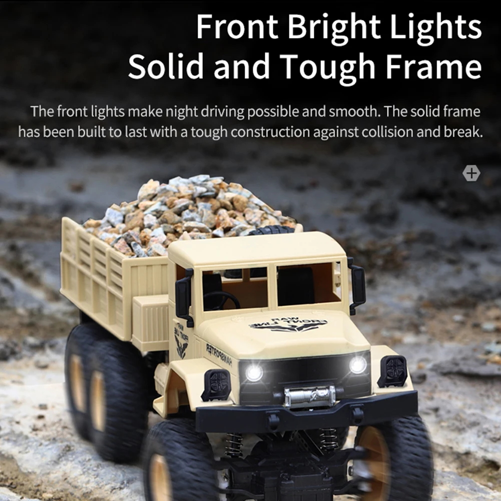 

1:18 Off Road With Screwdriver Climbing Dump Drive RC Truck 2.4G USB Charging Six Wheels Funny Toys Shock Absorption Outdoor