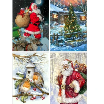 

Merry Christmas Birds 5D Full Drill Diamond Painting Embroidery Cross Stitch Kit 449C