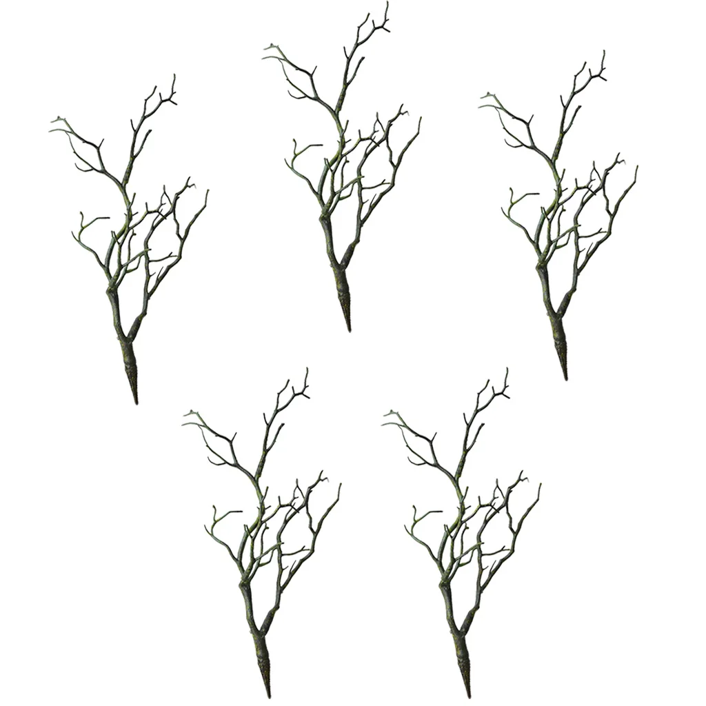 5x Unique Dried Tree Branch Plastic Plants Party Home Centerpieces 35cm