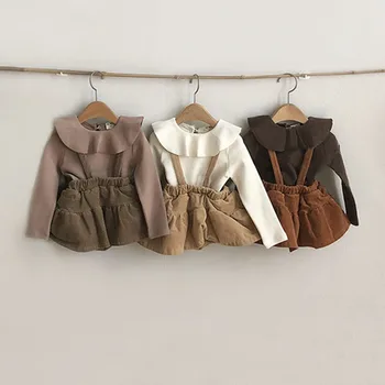 Korean Design Baby Girl Clothes Set Autumn Spring Infant Newborn Baby Girl Clothes Baby Tops Shirt + Dress 2pcs Baby Girl Outfit 1