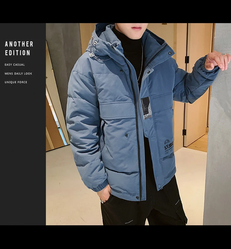 New Style Cotton-padded Clothes Male STUDENT'S Winter Cotton-padded Jacket Youth Korean-style Men Winter Thick Coat Casual