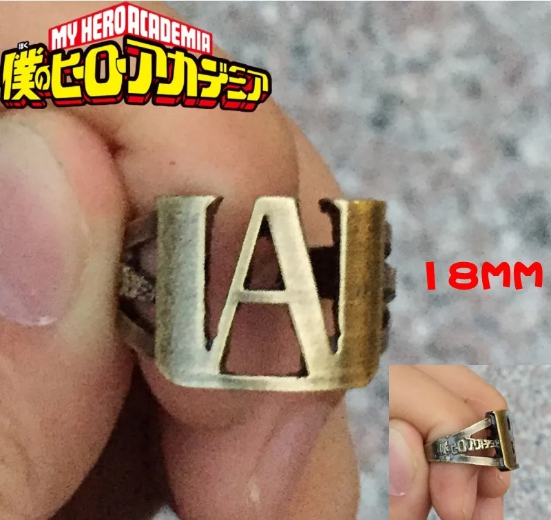 

My Hero Academia 18mm size 8# finger Ring Brozen Cosplay rings Handmade 18mm kids Gifts